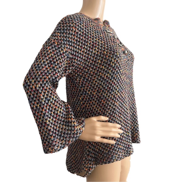 Mia Divina Wool Blend Sweater Made in Italy Stitched Top - Picture 2 of 6